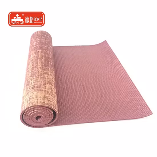 Estera de yoga de PVC de caucho natural de fitness ecológica de venta caliente