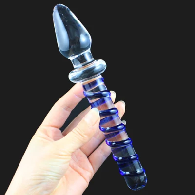 Doble estimulación femenina cristal hielo fuego masaje Stick Anal Vaginal masturbación dispositivo adultos sexo productos